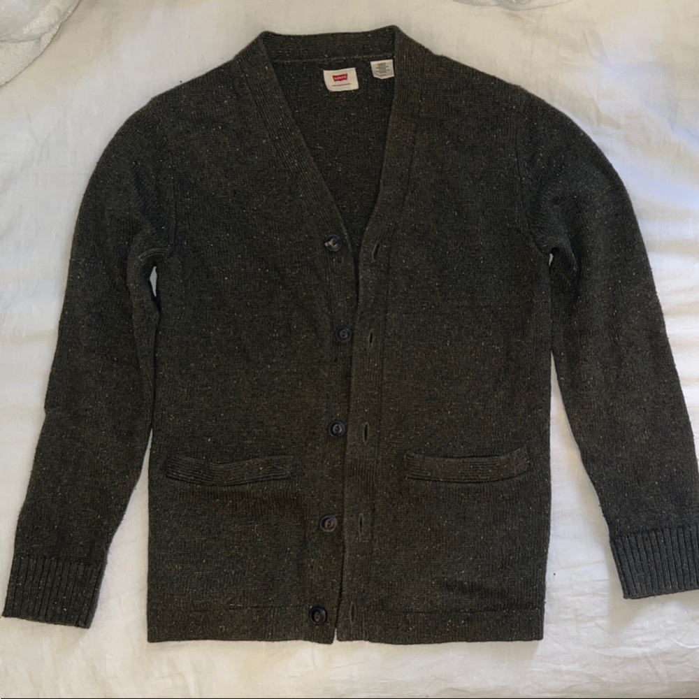 Levi's Charcoal Cardigan Sweater for Men